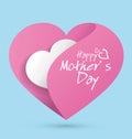Mother`s Day-themed heart-shaped graphic design,Mother love. Royalty Free Stock Photo