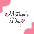 Mother\'s day title text on white background