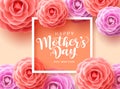 Mother`s day vector greetings card design. Happy mother`s day typography Royalty Free Stock Photo