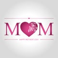 happy mothers day greeting card vector illustration