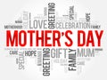 Mother`s Day word cloud, care, love, family Royalty Free Stock Photo