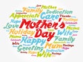 Mother\'s Day word cloud, care, love, family Royalty Free Stock Photo