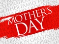 Mother`s Day word cloud Royalty Free Stock Photo