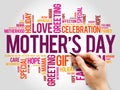 Mother's Day word cloud, care, love, family Royalty Free Stock Photo