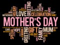 Mother`s Day word cloud, care, love Royalty Free Stock Photo