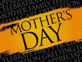 Mother\'s Day word cloud Royalty Free Stock Photo