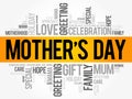 Mother\'s Day word cloud Royalty Free Stock Photo