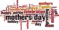 Mother`s day word cloud Royalty Free Stock Photo