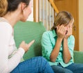 Mother scolding teenage son Royalty Free Stock Photo