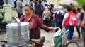 a mother selling bakpao, Yogyakarta, 12 Dec 2015