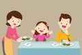 Mother serving food to family Royalty Free Stock Photo