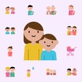 mother, son cartoon icon. family icons universal set for web and mobile Royalty Free Stock Photo