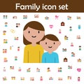 Mother, son cartoon icon. Family icons universal set for web and mobile Royalty Free Stock Photo