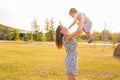 Mother And Son In Countryside Royalty Free Stock Photo