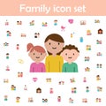 Mother, son, daughter cartoon icon. Family icons universal set for web and mobile Royalty Free Stock Photo