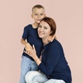 Mother Son Hugging Happiness Together Concept Royalty Free Stock Photo