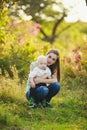 mother and son in nature Royalty Free Stock Photo