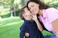 Mother and Son in Park Royalty Free Stock Photo