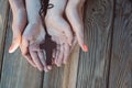 Mother and son praying together Royalty Free Stock Photo