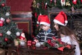 Mother and son writing letter to Santa Royalty Free Stock Photo