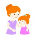 Mother soothes crying daughter Royalty Free Stock Photo