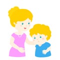 Mother soothes crying son Royalty Free Stock Photo