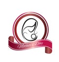 Mother symbol logo emblem vector icon