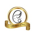 Mother symbol logo emblem vector icon