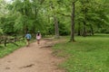 Mother and teen daughter walking down path Royalty Free Stock Photo