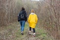 Mother with teen daughter walking in the fresh air Royalty Free Stock Photo