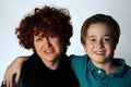 Mother and teenager son Royalty Free Stock Photo