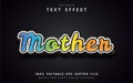 Mother text effect editable