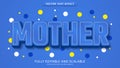 Mother text effect editable eps file