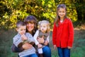 Mother with Three Kids Royalty Free Stock Photo