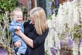 Mother and toddler in the park Royalty Free Stock Photo