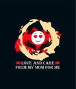 love and care from mom typography T-shirt design Royalty Free Stock Photo