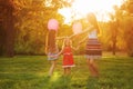 Mother and two daughters dance Royalty Free Stock Photo