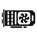 Motherboard gpu icon simple vector. Computer card Royalty Free Stock Photo