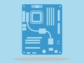 Motherboard icon, vector illustration, minimal design