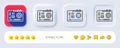 Motherboard line icon. Computer component hardware sign. Neumorphic buttons. Vector