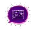 Motherboard line icon. Computer component hardware sign. Vector Royalty Free Stock Photo