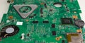 Motherboard with microcontrollers and chips Royalty Free Stock Photo