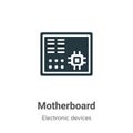 Motherboard vector icon on white background. Flat vector motherboard icon symbol sign from modern electronic devices collection Royalty Free Stock Photo