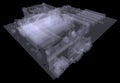 Motherboard. X-ray render Royalty Free Stock Photo