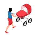 Motherhood Isometric Icon