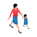 Motherhood Isometric Icon