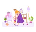 Motherhood concept - woman and baby Royalty Free Stock Photo
