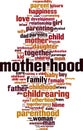 Motherhood word cloud Royalty Free Stock Photo