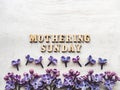 Mothering Sunday. Card. View from above. Close up Royalty Free Stock Photo