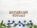 Mothering Sunday. Card. View from above. Close up Royalty Free Stock Photo